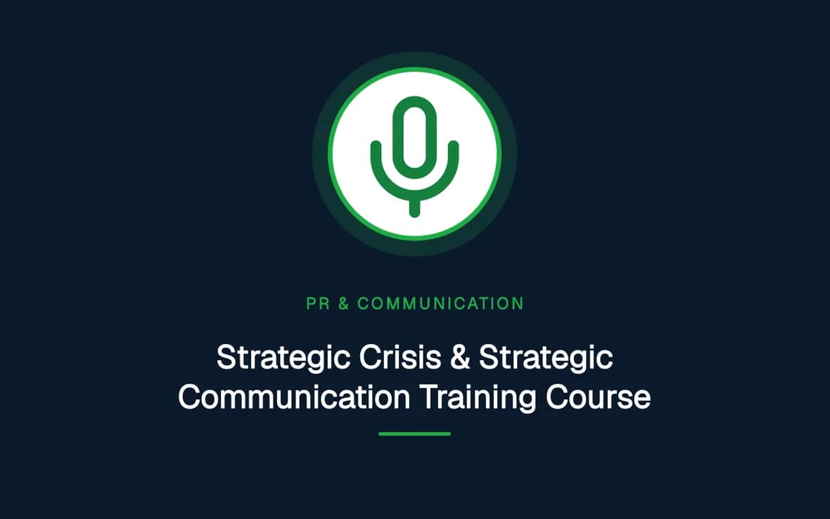 Strategic Crisis & Strategic Communication Training Course — PR, Communication and Languages training course