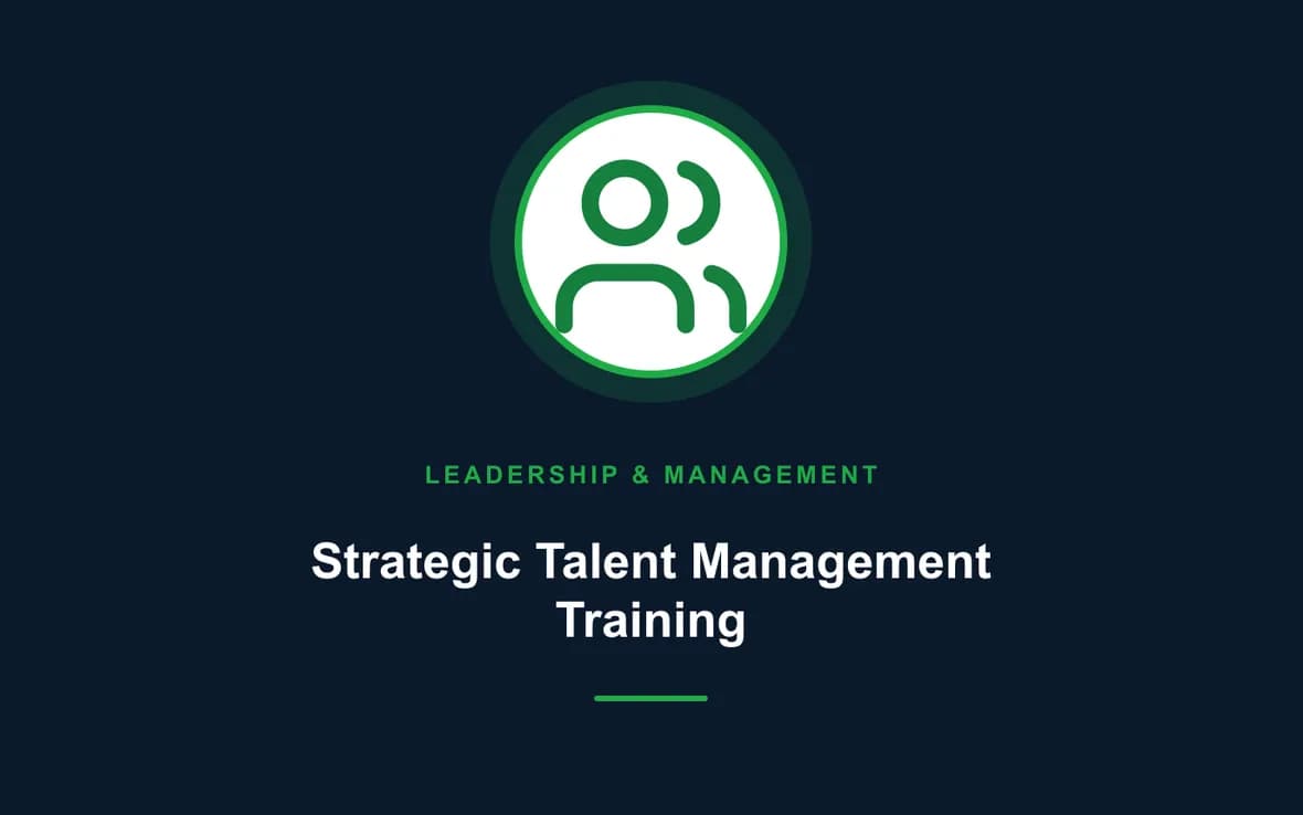 Strategic Talent Management Training — Leadership and Management Skills training course