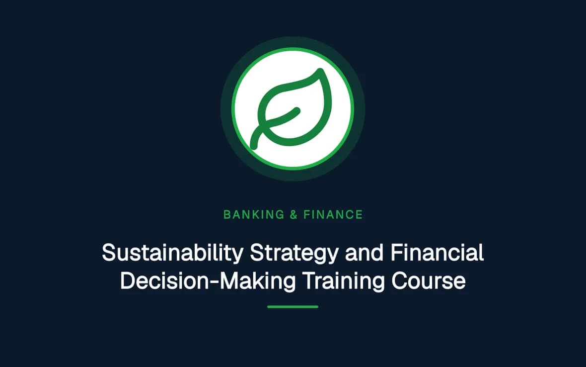 Sustainability Strategy and Financial Decision-Making Training Course — Banking, Accounting and Financial Management training course