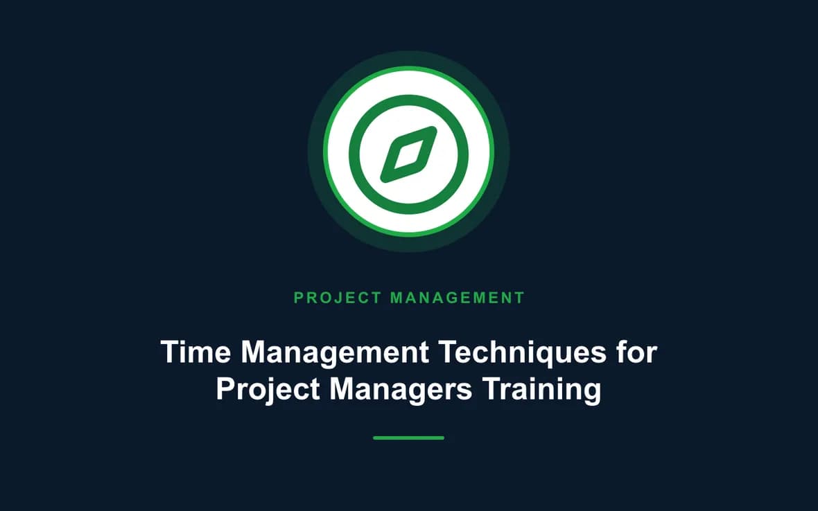 Time Management Techniques for Project Managers Training — Program and Project Management training course