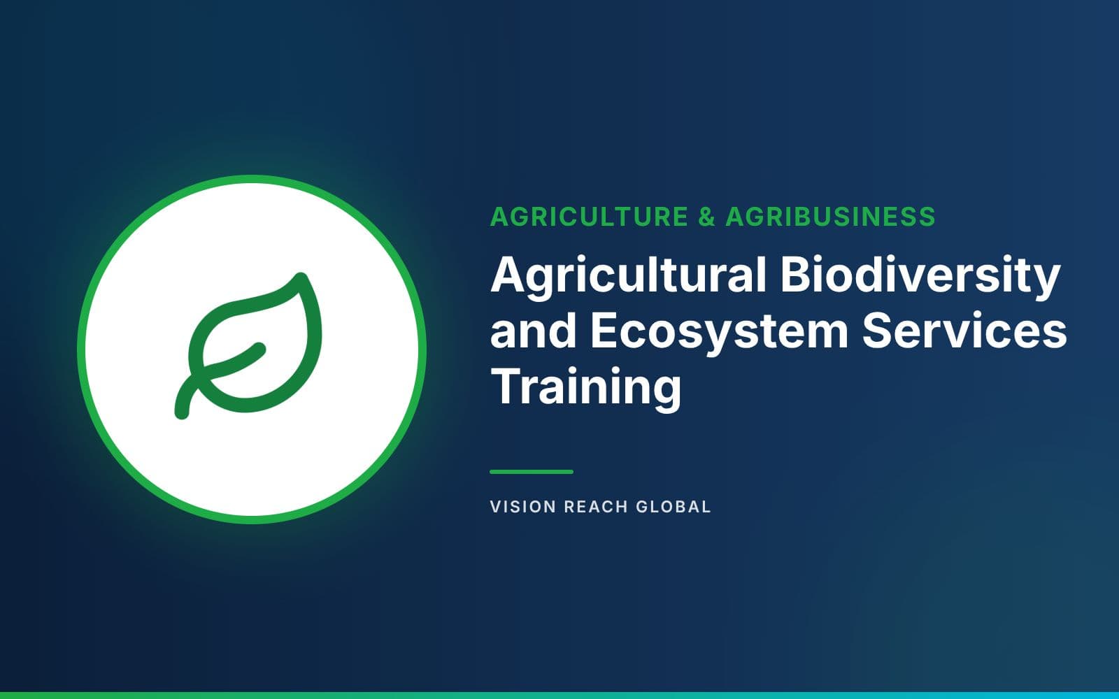 Agricultural Biodiversity and Ecosystem Services Training Agricultural Biodiversity and Ecosystem Services Training — course banner