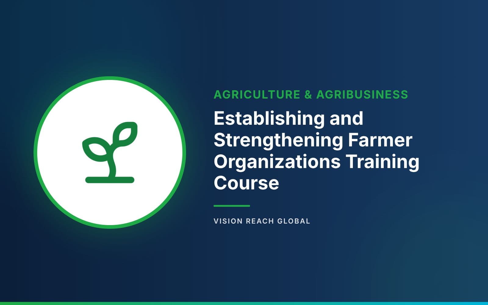 Establishing and Strengthening Farmer Organizations Training Course Establishing and Strengthening Farmer Organizations Training Course — course banner