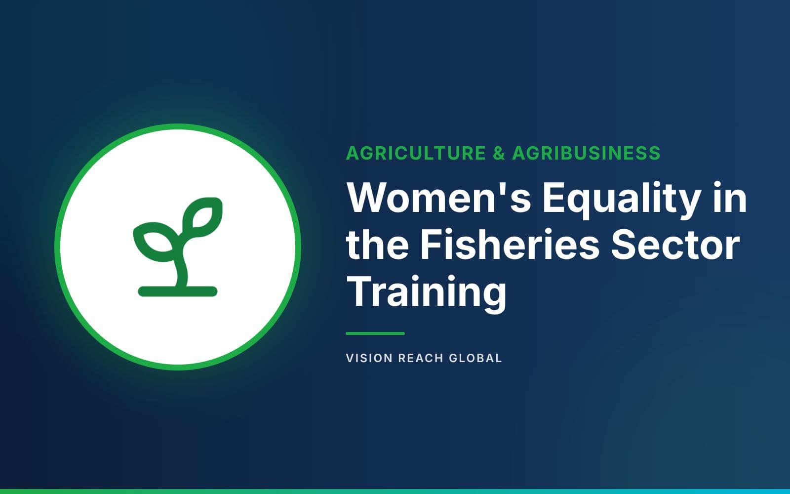 Women's Equality in the Fisheries Sector Training Women's Equality in the Fisheries Sector Training — course banner