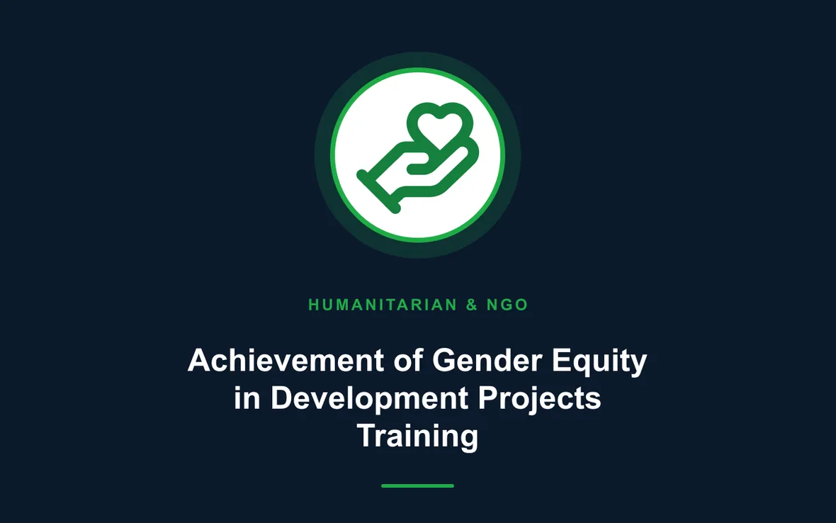 Achievement of Gender Equity in Development Projects Training — Humanitarian and NGOs Management training course