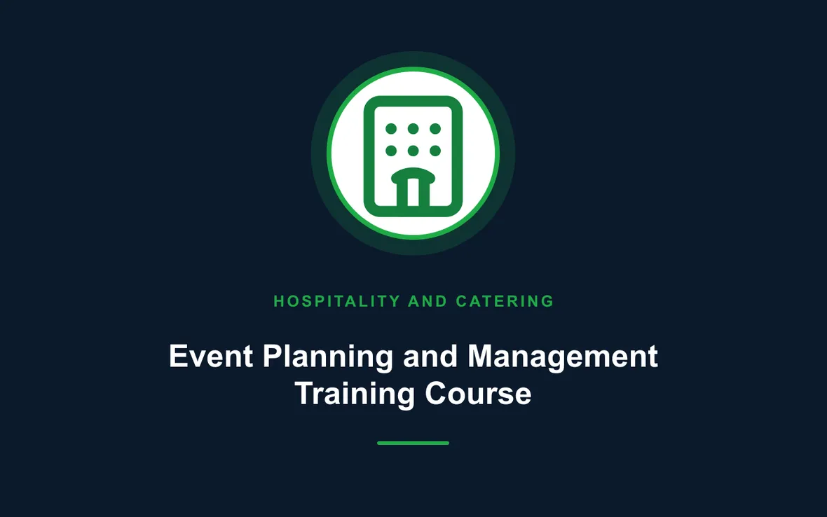 Event Planning and Management Training Course — Hospitality and Catering training course