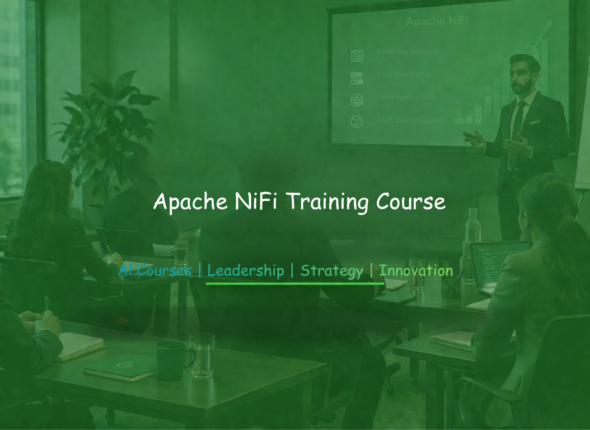 Trainer explaining data flow automation using Apache NiFi in a workshop.