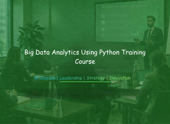 Trainer demonstrating Python-based data analytics techniques to professionals.