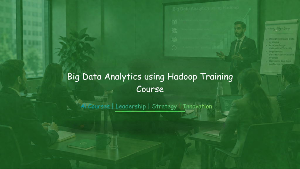 Instructor presenting Hadoop ecosystem tools for big data analytics training.