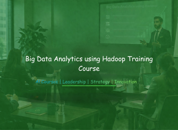 Instructor presenting Hadoop ecosystem tools for big data analytics training.
