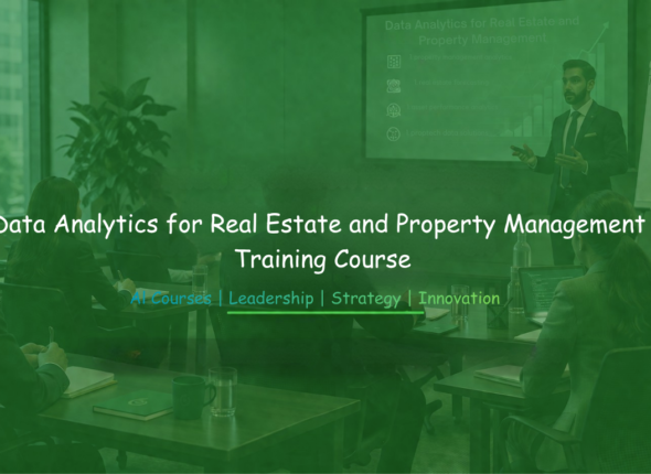 Trainer presenting real estate data analytics insights in a business workshop.