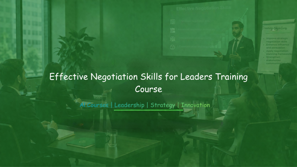 Business professionals engaged in negotiation training with a facilitator guiding strategies.