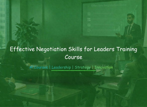 Business professionals engaged in negotiation training with a facilitator guiding strategies.