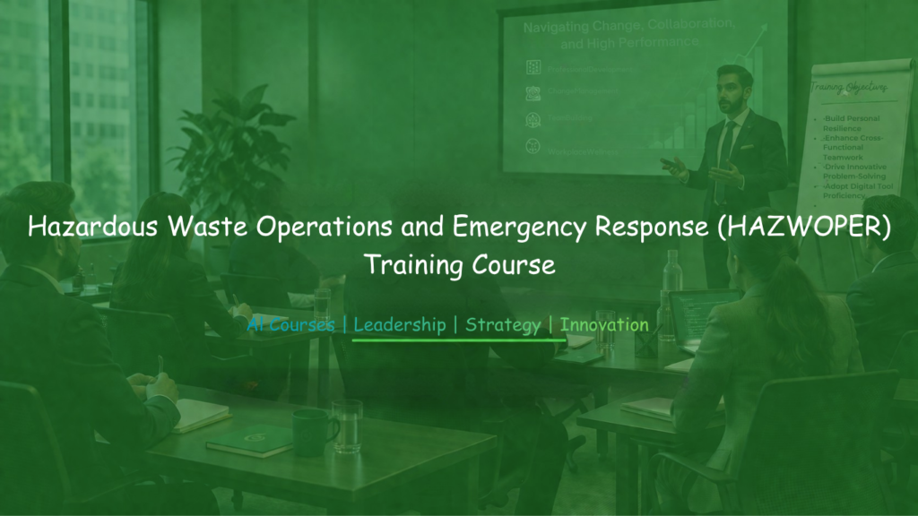 Instructor leading safety and emergency response training for hazardous environments.