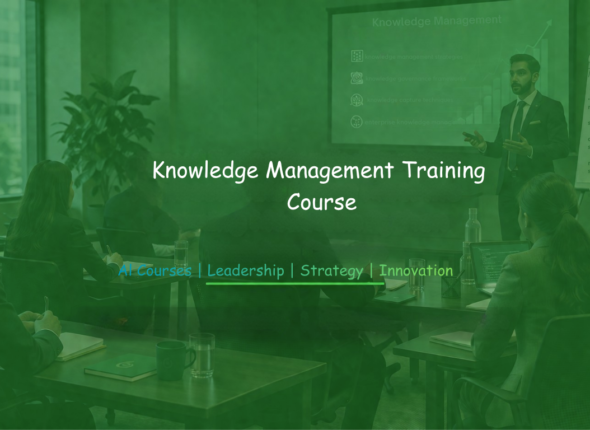 Professionals attending a knowledge management training session.