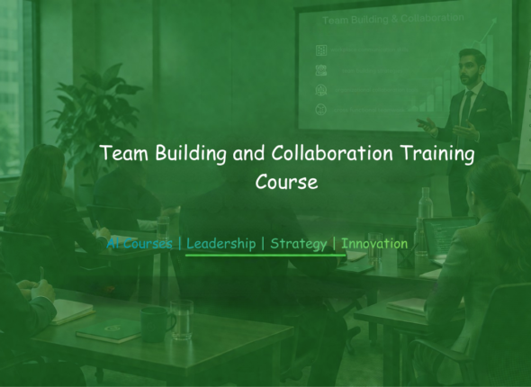 Professionals attending a team-building session with a presenter at the front.