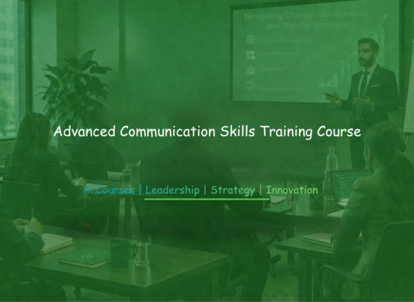 Corporate professionals attending an Advanced Communication Skills Training session focused on workplace communication, leadership interaction, and presentation skills.