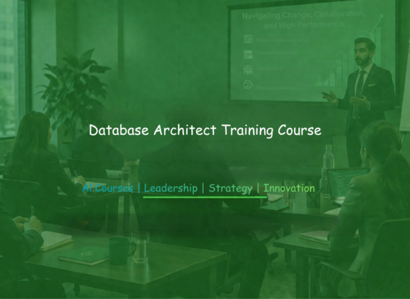 Business professionals attending a Database Architect Training course focused on enterprise database infrastructure, system scalability, and data architecture planning.