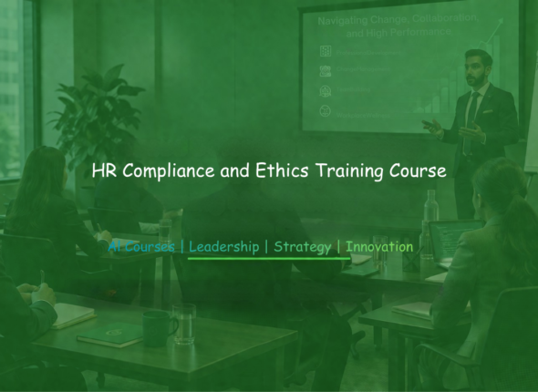 HR professionals participating in HR Compliance and Ethics Training within a corporate training environment.