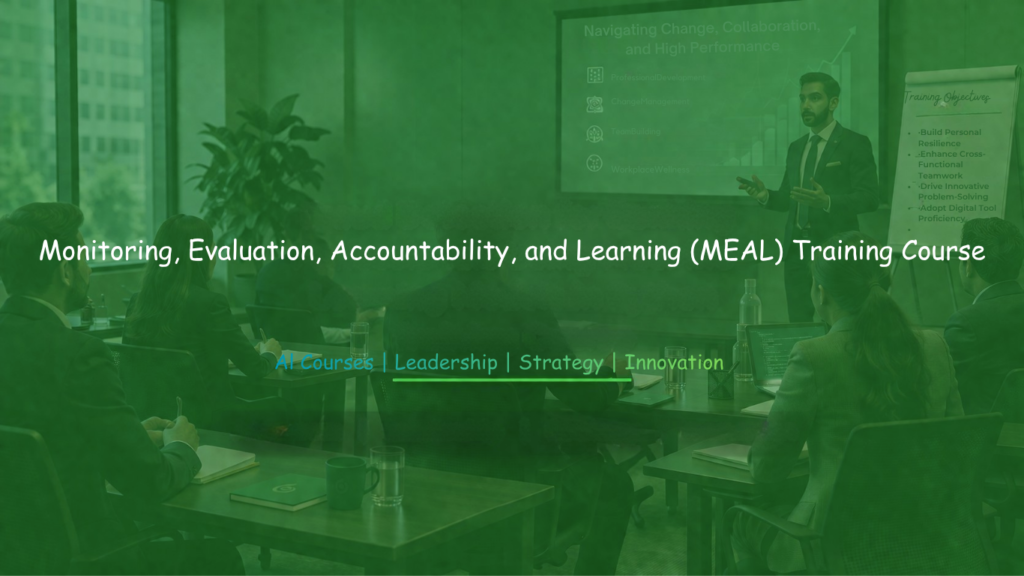 Participants attending a MEAL training workshop focused on accountability systems, project learning, and performance monitoring strategies.