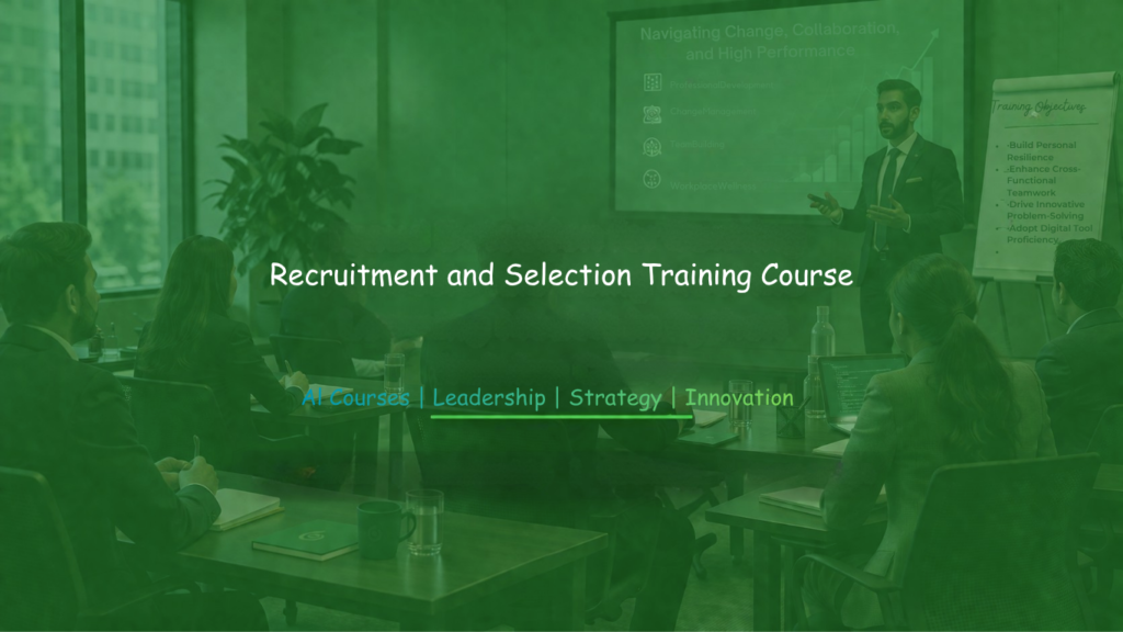 HR professionals participating in recruitment and selection training focused on hiring processes and candidate evaluation.