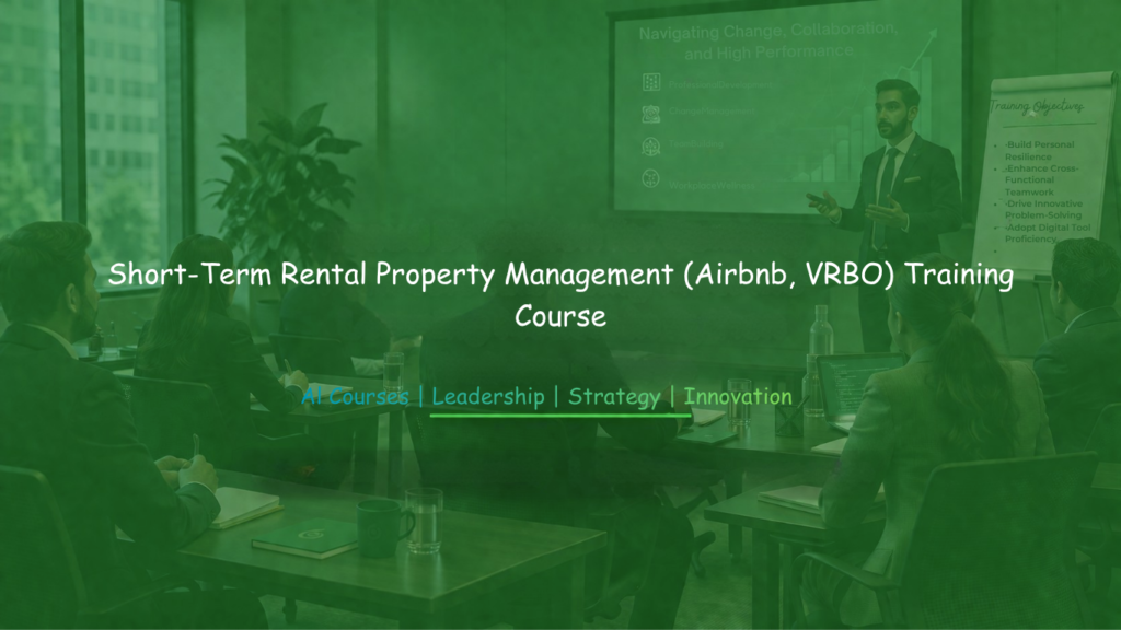 Short-term rental property management training session focused on Airbnb and VRBO operations and guest experience management.