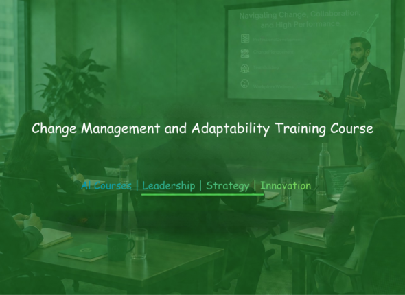 Employees attending a training session on managing organizational change and adapting to new challenges.