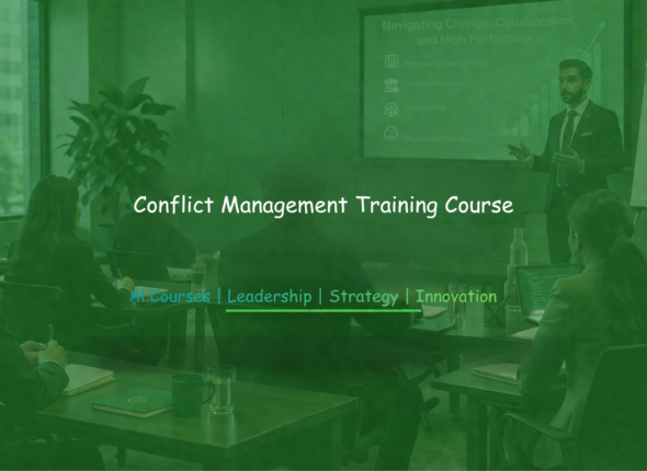 Employees attending a workplace conflict management training session led by a business facilitator.